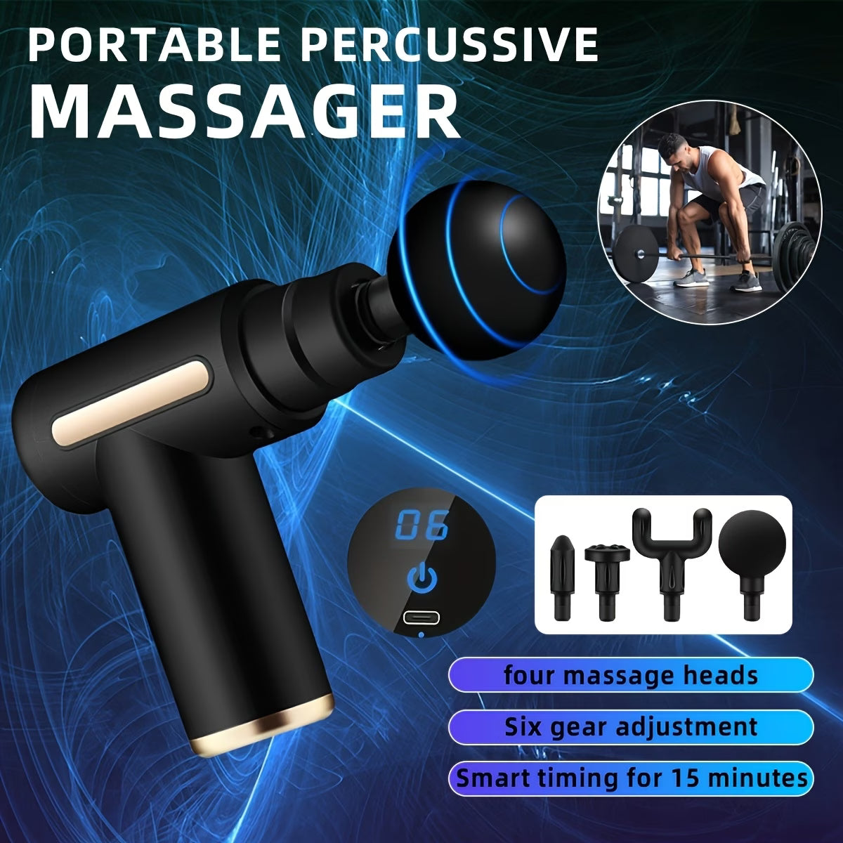 Portable Massage Gun – Deep Tissue Recovery Tool