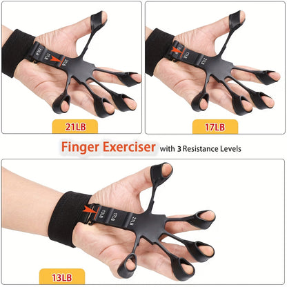 5pcs/set,Grip Strength Trainer – Hand & Forearm Strengthener