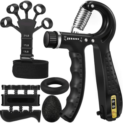 5pcs/set,Grip Strength Trainer – Hand & Forearm Strengthener