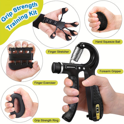 5pcs/set,Grip Strength Trainer – Hand & Forearm Strengthener